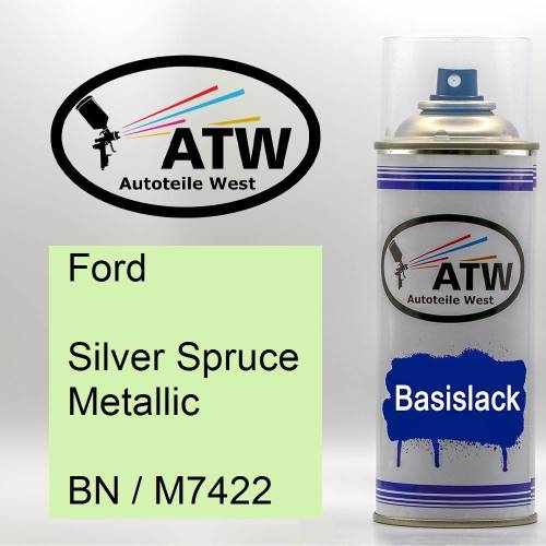 Ford, Silver Spruce Metallic, BN / M7422: 400ml Sprühdose, von ATW Autoteile West.